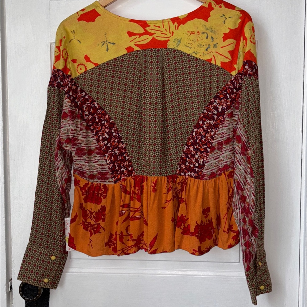 FREE PEOPLE ALOHA STATE OF MIND BABYDOLL TOP - Picture 5 of 11
